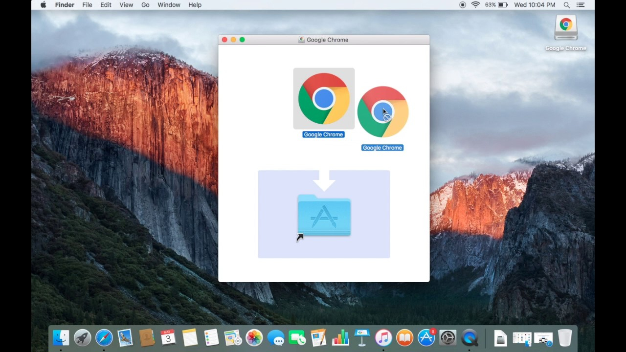 open to a website chrome for mac